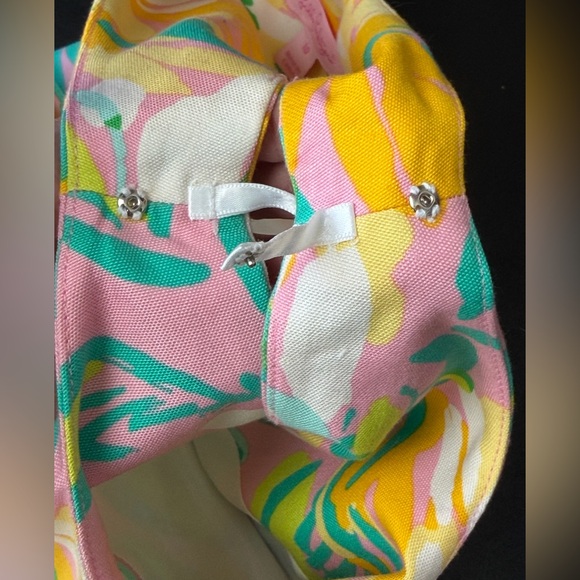 Lilly Pulitzer Sleeveless Fit & Flare Dress Size 10 Floral Pink Yellow Green - Picture 13 of 15